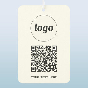Logo QR Code Text Business Promotional Air Freshener