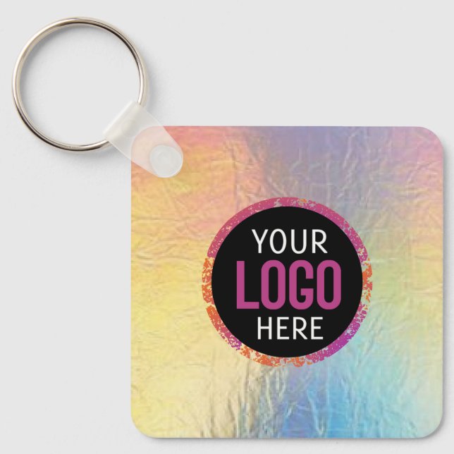 Logo, QR code text  Keychain (Front)