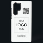 Logo QR Code White Professional Samsung Galaxy S22 Ultra Case<br><div class="desc">Your logo and QR Code</div>