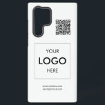 Logo QR Code White Professional Samsung Galaxy S22 Ultra Case<br><div class="desc">Your logo and QR Code</div>