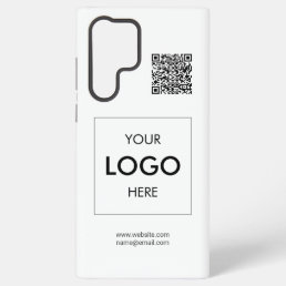 Logo QR Code White Professional Samsung Galaxy S22 Ultra Case