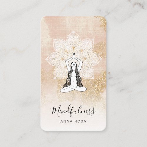  Logo QR Meditation Mindfulness Mandala Goddess Business Card