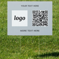Logo QR Text Promotional Business Light Dusty Blue