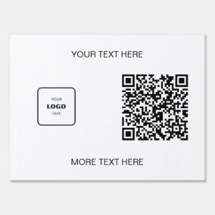 Logo QR Text Promotional Business Outdoor Sign