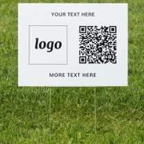 Logo QR Text Promotional Business Outdoor Sign