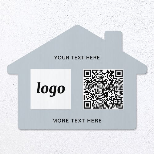 Logo QR Text Promotional Business Sign