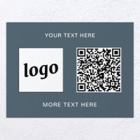 Logo QR Text Promotional Charcoal Gray Business