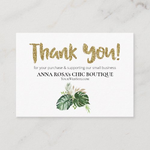 ~  LOGO QR THANK YOU Review BOTANICAL EXOTIC AP8  Enclosure Card