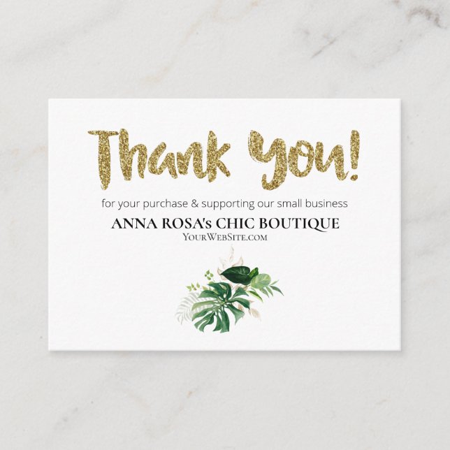 *~* LOGO QR THANK YOU Review TROPICAL EXOTIC AP8 Enclosure Card (Front)