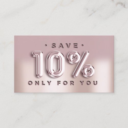 Logo QRCODE 10OFF Discount Insert Card Rose