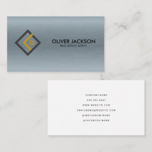 Logo   Real Estate Agent   Construction Business Card