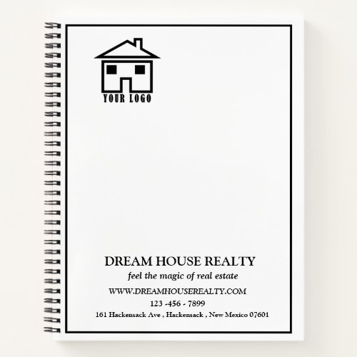 Logo Real Estate Realtor Promotional  Notebook
