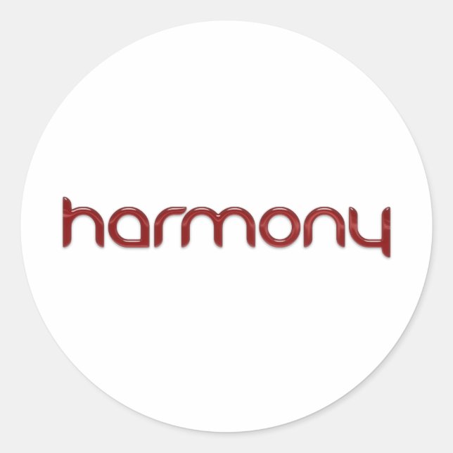 logo-red-glass-1000x300 classic round sticker (Front)