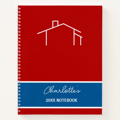 Logo Red White Blue Business Planner Notebook