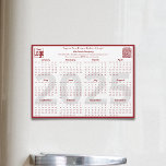 Logo Red White Life Coach 2025 Calendar Magnet<br><div class="desc">Part of the Life Coach Red & White Branding Package Collection, the Logo Red & White Life Coach 2025 Calendar Magnet is a perfect promotional tool for your small business. Featuring a sleek red and white design, this customizable magnet showcases a 2025 calendar along with placeholders for your logo, tagline,...</div>