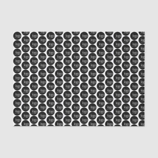 LOGO REPEATING PATTERN BUSINESS GIFT PACKAGIING  TISSUE PAPER (Front)