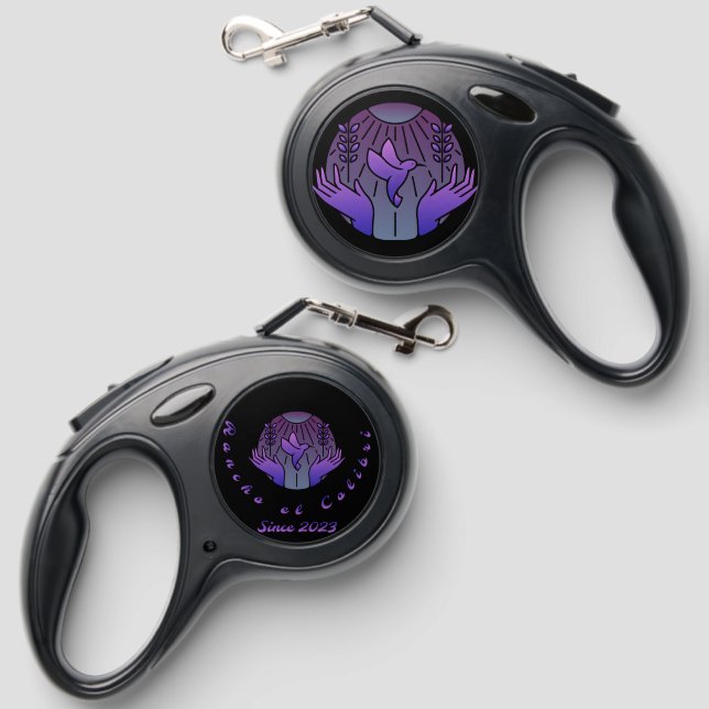 logo retractable pet leash  (Front & Back)