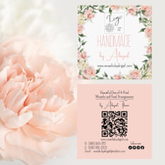 Logo Rose Floral Handmade Crafting Business Card at Zazzle