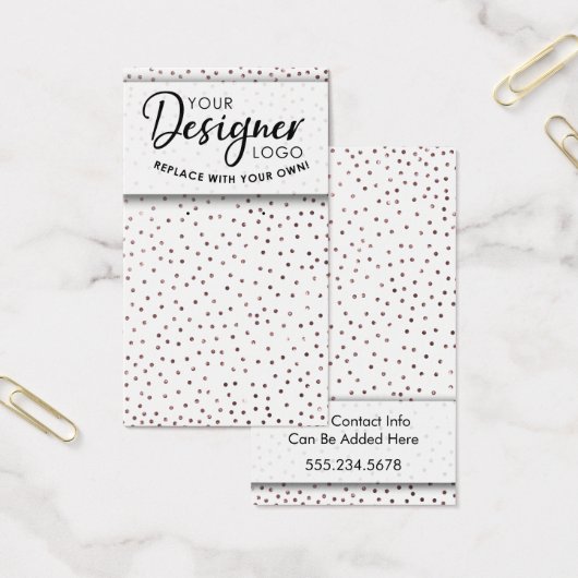 Logo Rose Gold Confetti Earring Holder Display (Office)