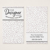 Logo Rose Gold Confetti Earring Holder Display (Front & Back)