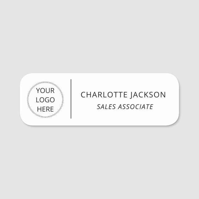 Logo Sales Associate Name Tag (Front)