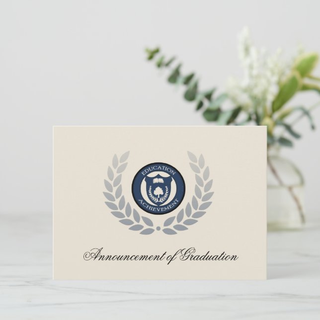 Logo School or College Graduation Announcements (Standing Front)