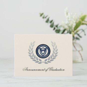Logo School Or College Graduation Announcements by CustomInvites at Zazzle