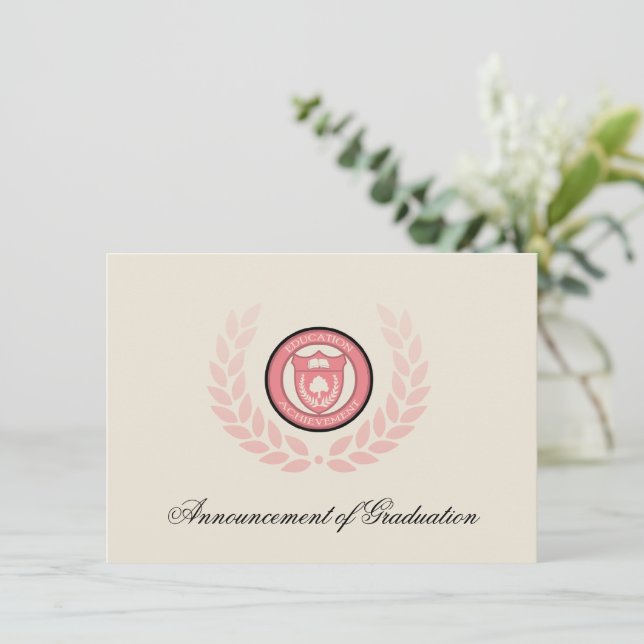 Logo School or College Graduation Announcements (Standing Front)