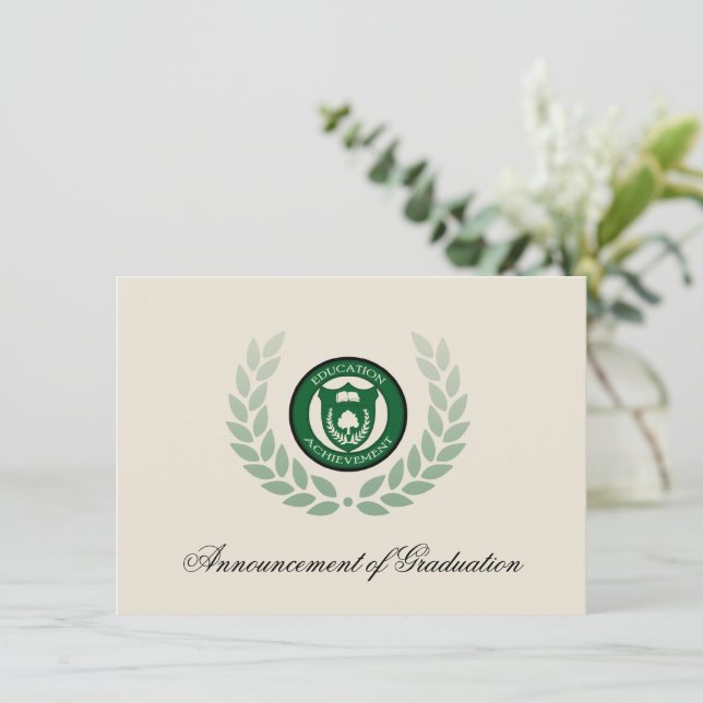Logo School or College Graduation Announcements (Standing Front)