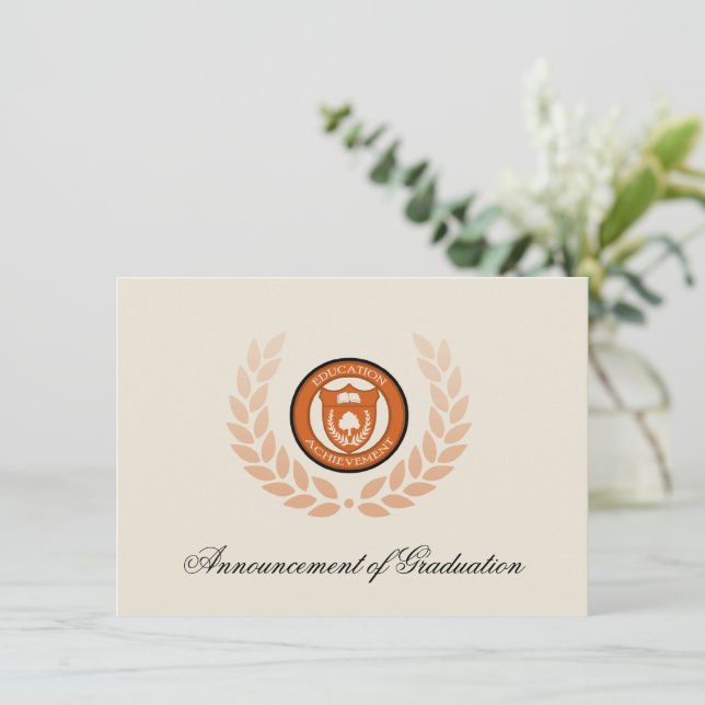 Logo School or College Graduation Announcements (Standing Front)