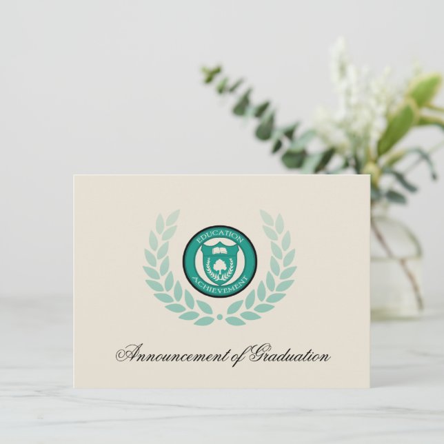 Logo School or College Graduation Announcements (Standing Front)