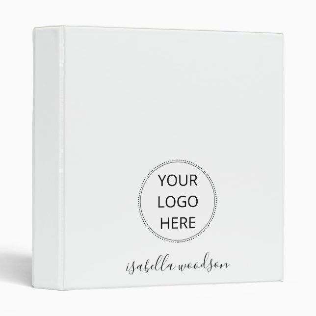 Logo Script Name Personalized Business Home Office 3 Ring Binder (Front/Spine)