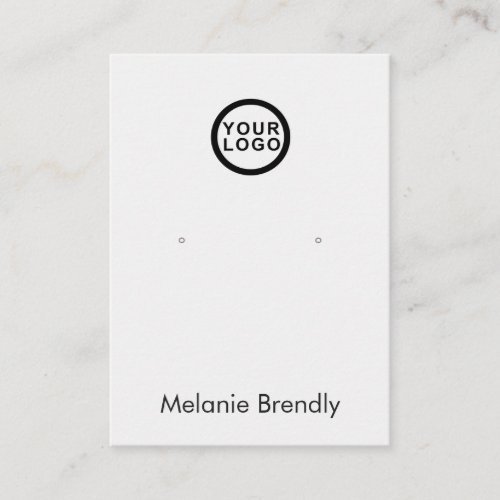 Logo Silver Black Jewelry Earring Display Business Card