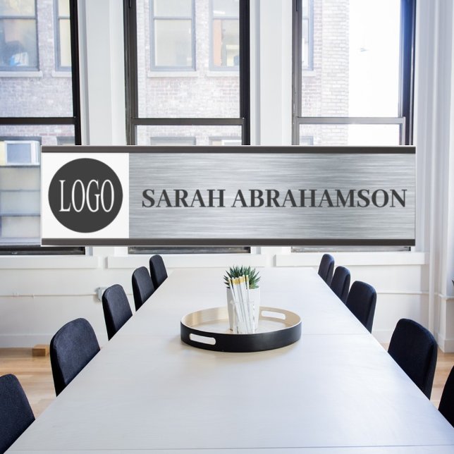 Logo Silver Corporate Business Office Door Sign (Creator Uploaded)