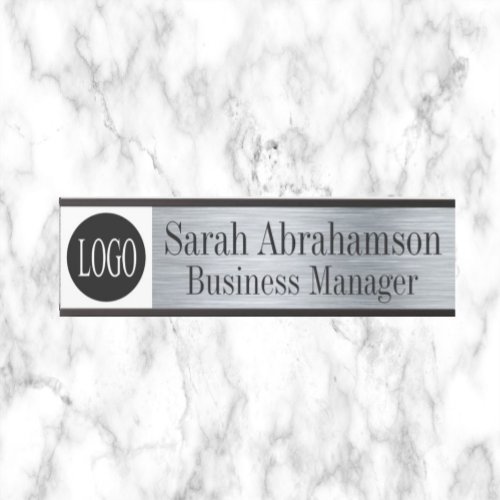 Logo Silver Corporate Business Office Door Sign