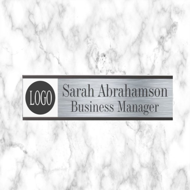 Logo Silver Corporate Business Office Door Sign (Creator Uploaded)