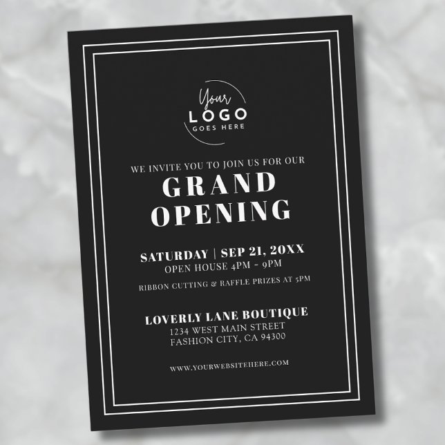 Logo Simple Business Grand Opening Party Invitation (Logo Simple Business Grand Opening Party Invitation)