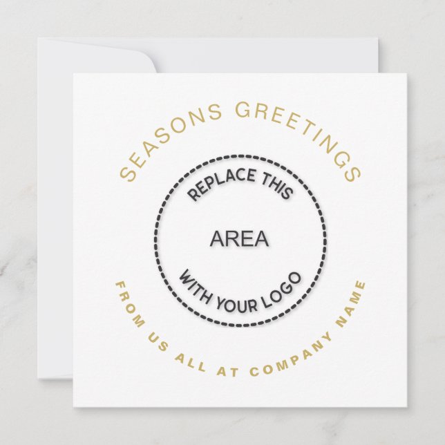 Logo Simple Corporate QR Code 2026 Calendar  Holiday Card (Front)