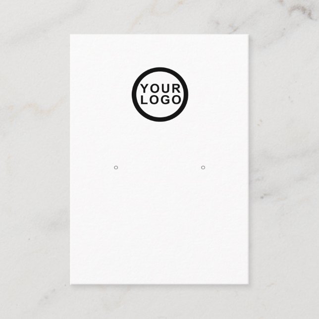 Logo Simple Minimal Jewelry Earring Display  Business Card (Front)