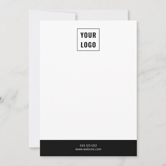 Logo Simple Minimalist Note Card (Front)