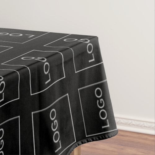 Logo Simple Professional Corporate Business Black Tablecloth