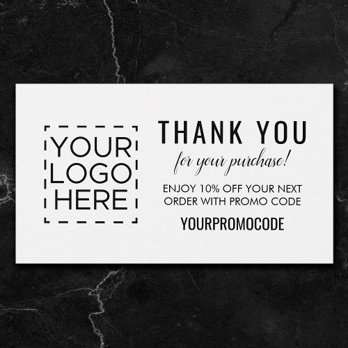 Logo Simple Promo Code Coupon Discount Card