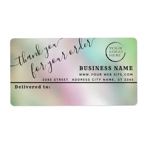Logo simple thank you business mailing label