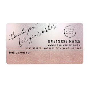 Logo simple thank you business mailing label