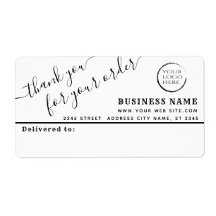 Logo simple thank you business mailing label