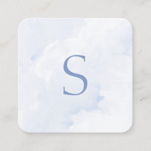 Logo Snow Blue Square Business Card