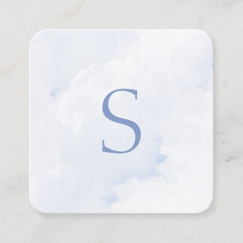 Logo Snow Blue Square Business Card