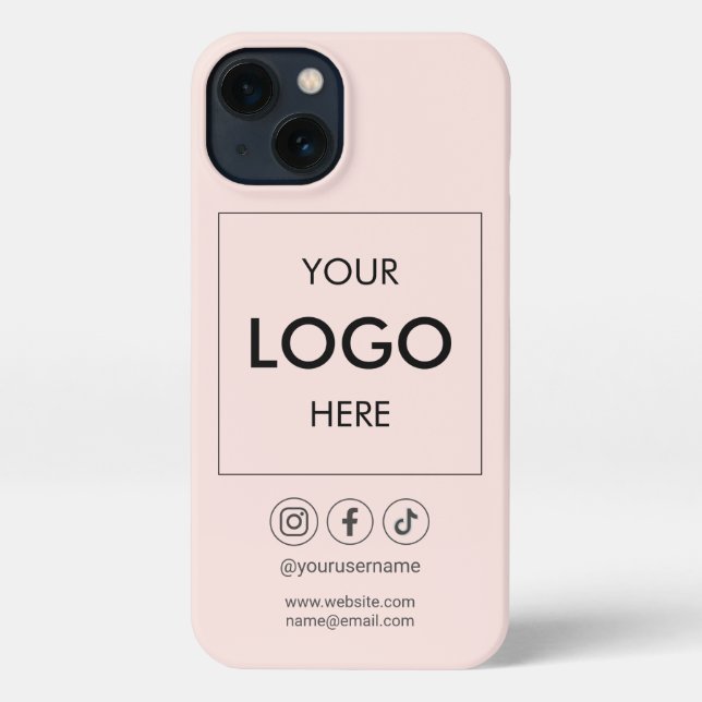 Logo Social Media BusinessiPhone Case (Back)