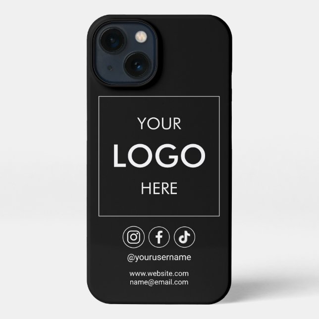 Logo Social Media BusinessiPhone Case (Back)