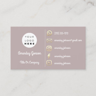 Logo Social Media Gold QR Code Gold Powder Business Card